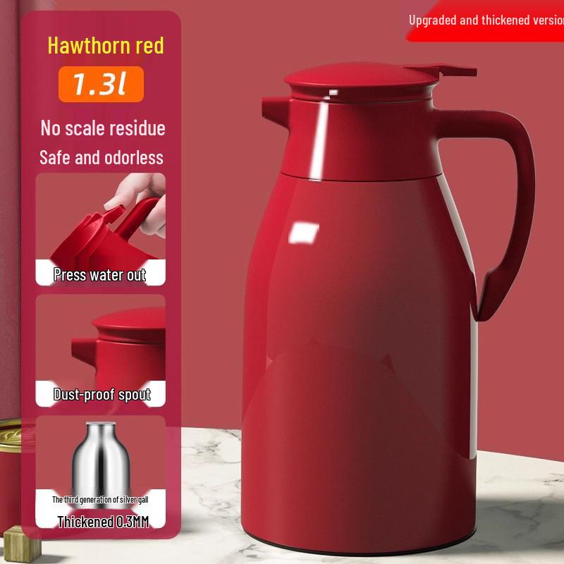 Large Capacity Glass Liner Warm Water Thermos - New Model for Dorms and Homes