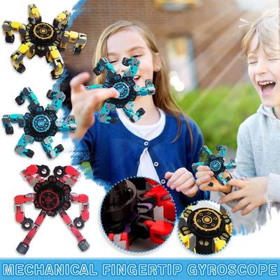 DIY Deformable Stress Relief Toy Fingertip Spin Top  Turnable Creative Spin-ner Mechanical Chain Gyroscope Robot Toy