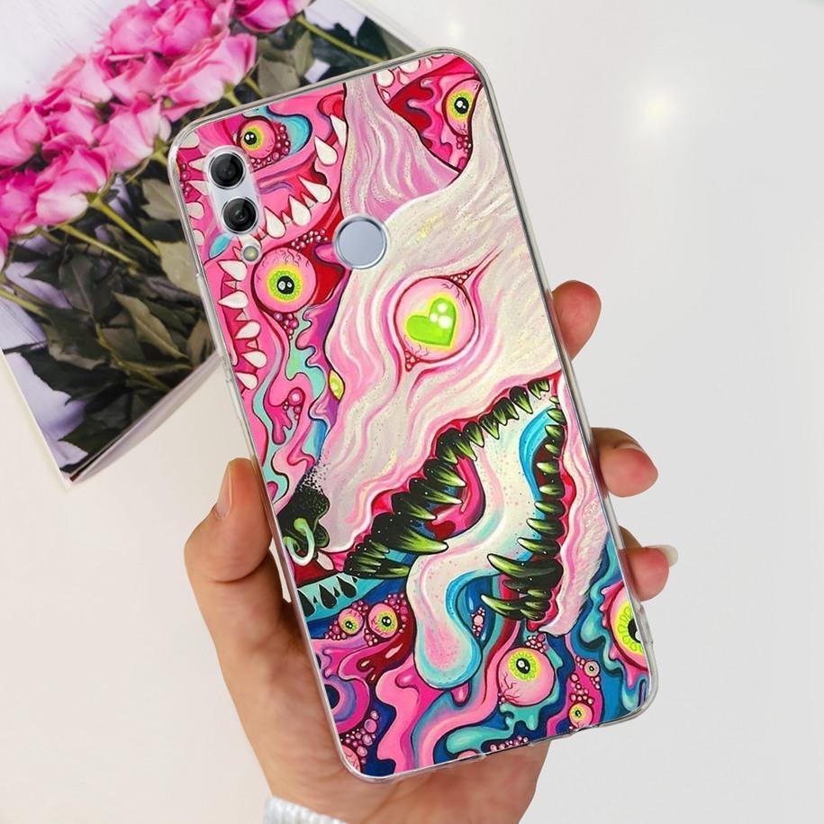 For Honor 10 Lite Case Honor 10i Shockproof Cover HRY-LX1T HRY-LX2 Stylish Flower Soft Silicone Clear TPU Funda For Honor10 Capa