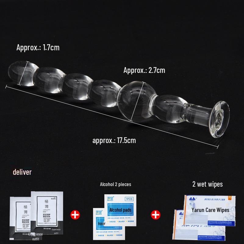 Adult Transparent Crystal Glass Anal Dilator Plug - Wearable Erotic Toy