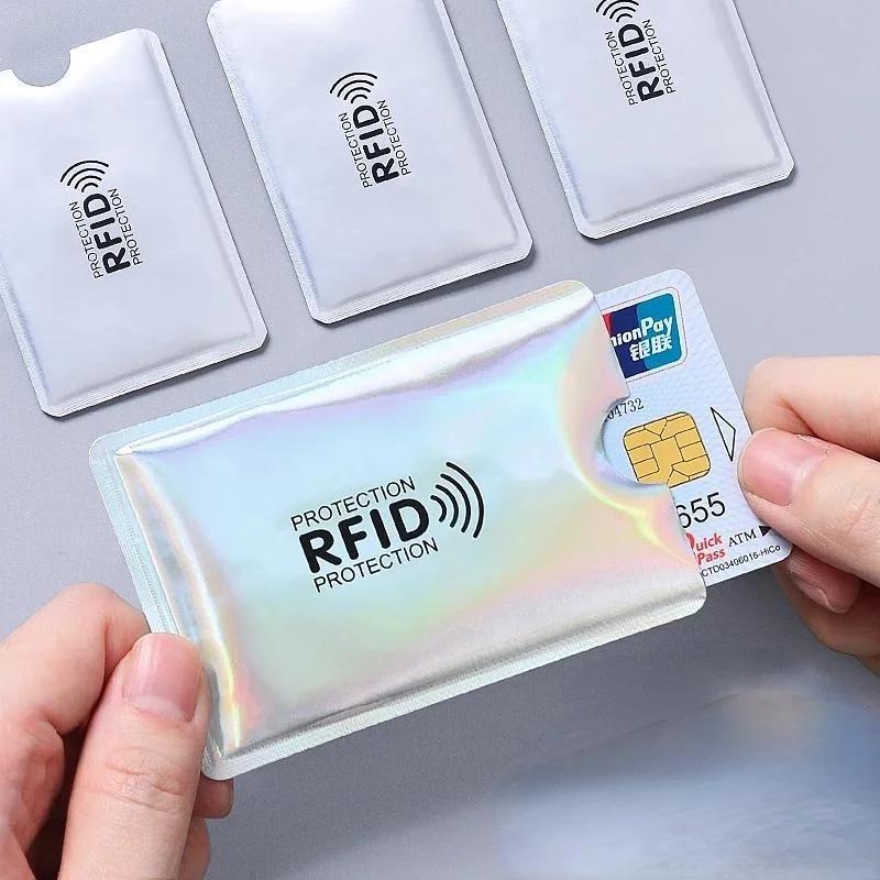 5/10Pcs RFID Blocking Sleeves, Identity Theft Protection Secure Sleeve for Credit Cards, Debit Card, Clear Plastic Sleeve