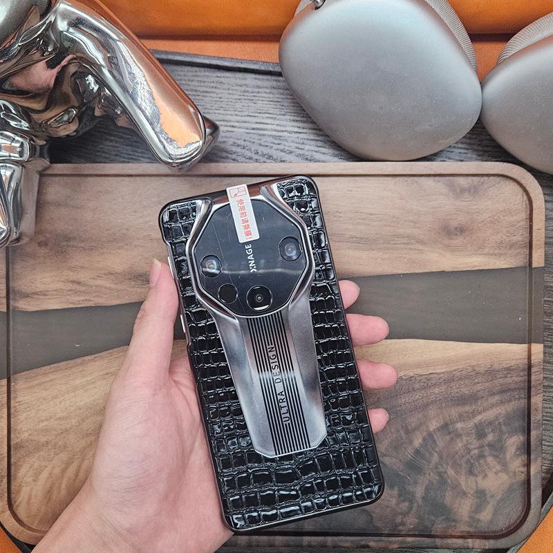 

Applicable To Huawei Mate60pro Mobile Phone Case Instantly Transformed Into Porsche M60rs Crocodile Leather Pattern Anti-fall Men s Leather Case Huawei Mate 60 Pro +