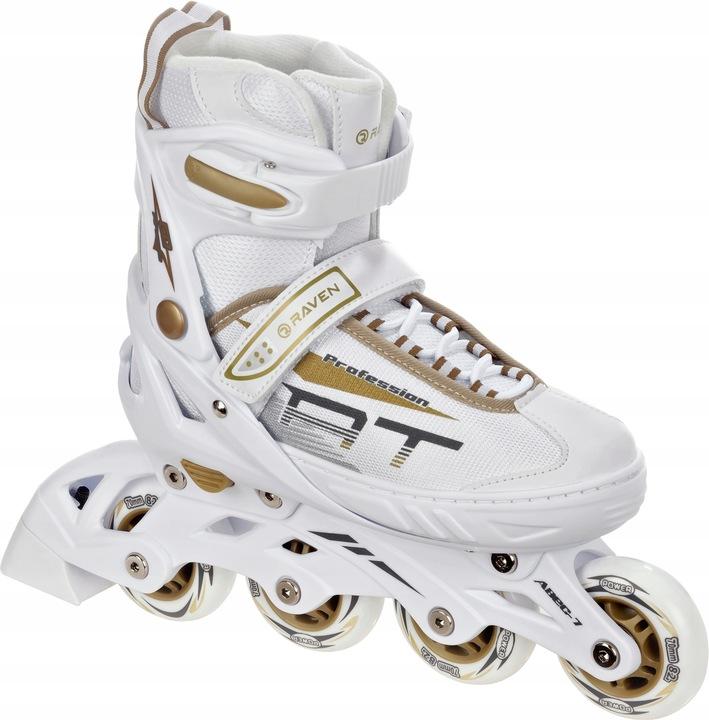 Super Merchant Verstelbare Schaatsen Raven Profession White/Gold 38-42
