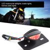 Motorcycle Taillight   Retro  LED Brake License Plate Light Indicator Lights(black)
