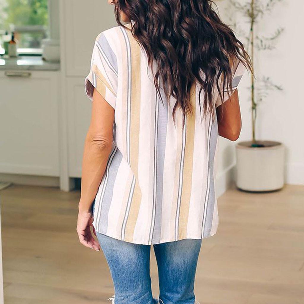 JIAJU--DJ Womens Short Sleeve Stripe Print Fashion Bllouse T-Shirt Blouse Tank Tops JIAJU--DJ Womens Short Sleeve Stripe Print Fashion Bllouse T-Shirt Blouse Tank Tops