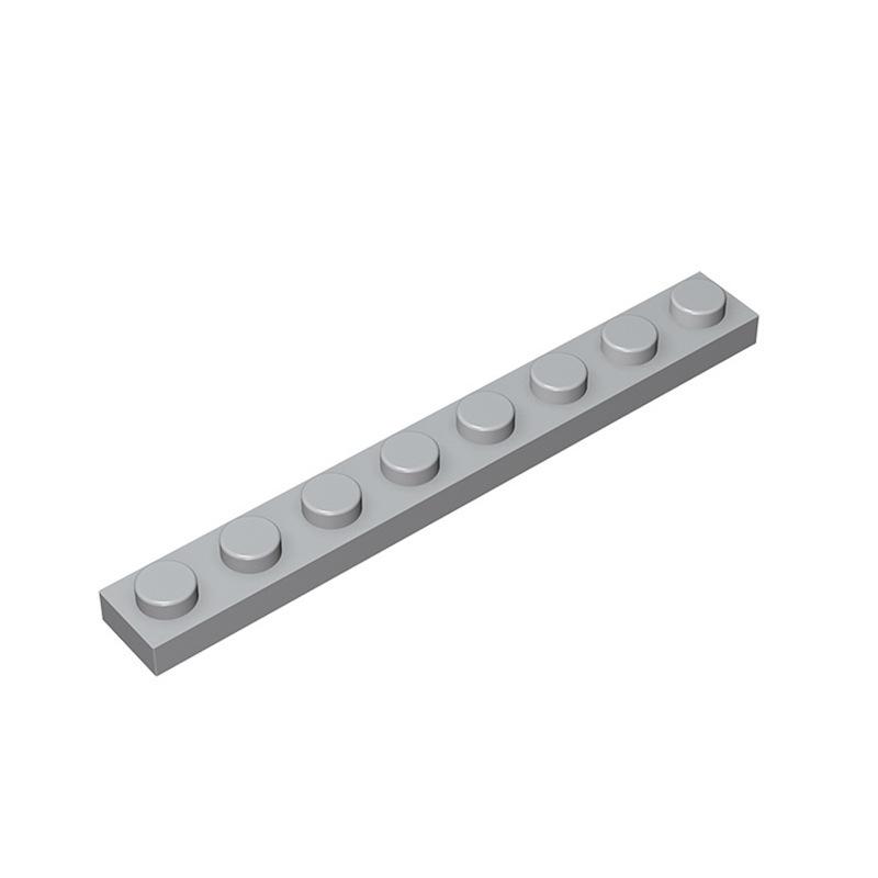 BRICKE Brick Guest 1x8 Plate, Compatible with Lego 3460, Loose Parts Building Blocks, Small Particles.