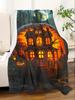 Halloween Gothic Pumpkin Skull Throw Blanket Perfect Gift for Friends Ideal for Couch Bed Car Home Camping All Season Use