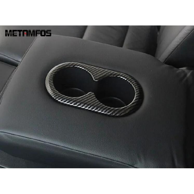 For Honda CR-V CRV  2024 2025 Carbon Fiber Rear Cup Holder Water Bottle Decoration Frame Interior Accessories Car Styling