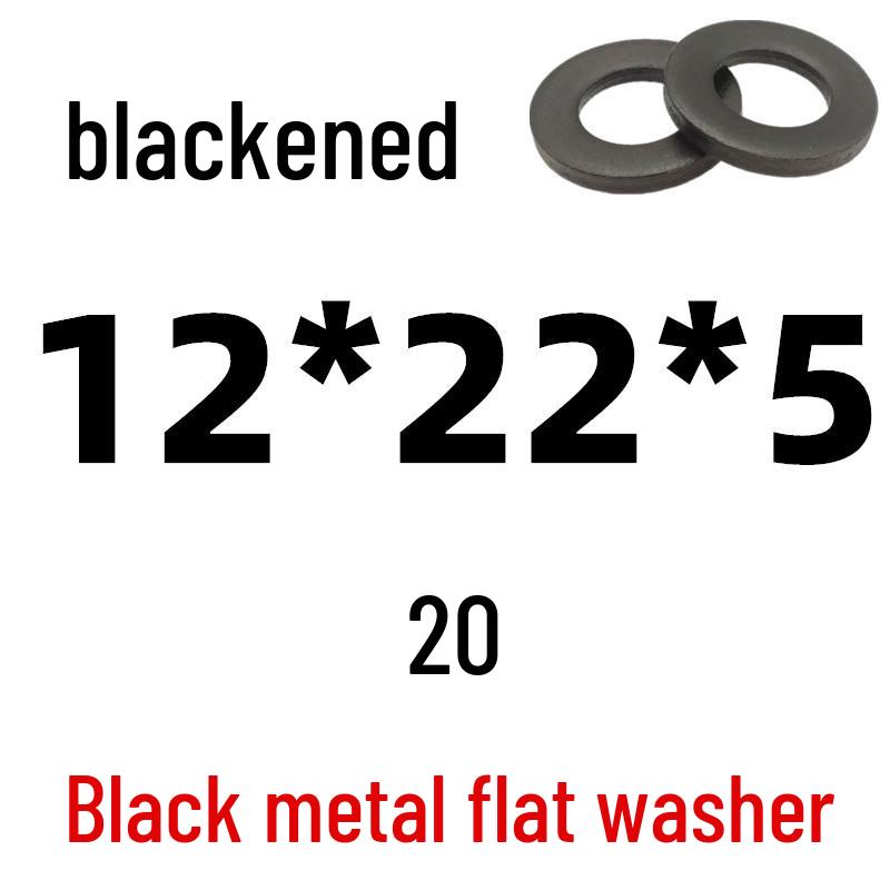 Thickened Black Iron Flat Washer for Screws, Non-standard Round Design