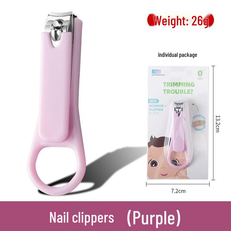 Child-Safe Anti-Pinch Baby Nail Clipper Set - Anti-Splash, Cute Design, Portable for Kids and Students