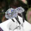 5 Carat Moissanite Rings for Women Large Diamond Like Pigeon Egg High Carbon Stone Luxury Ring