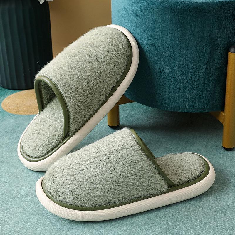 

Women s Cotton Step-On Slippers: Autumn/Winter, Furry, Dirt-Resistant, Silent, Non-Slip, for Wood Floors and Home Use. 40-41
