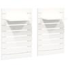 VidaXL Étagères de chevet murales 2 pcs Blanc Bois de pin massif 824769