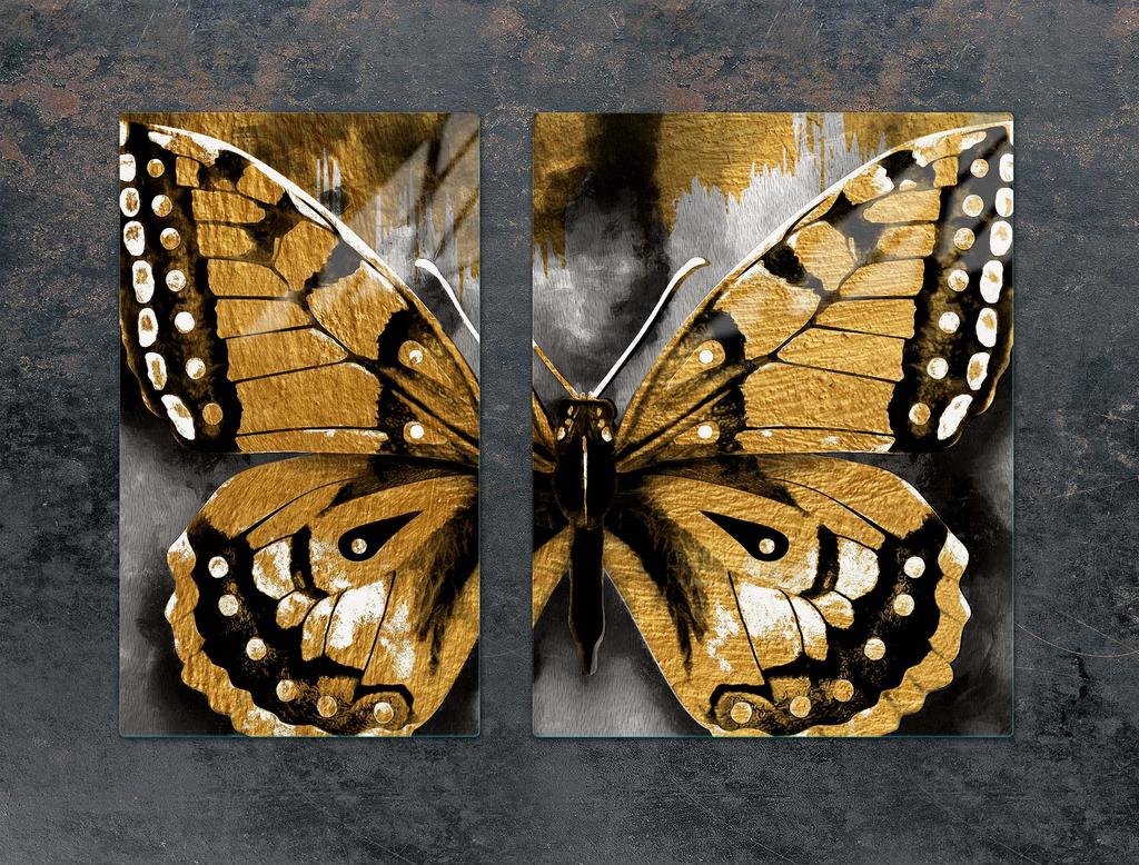 SZKLANA PŁYTA OCHRONNA NA KUCHENKĘ 70x52 MOTYL