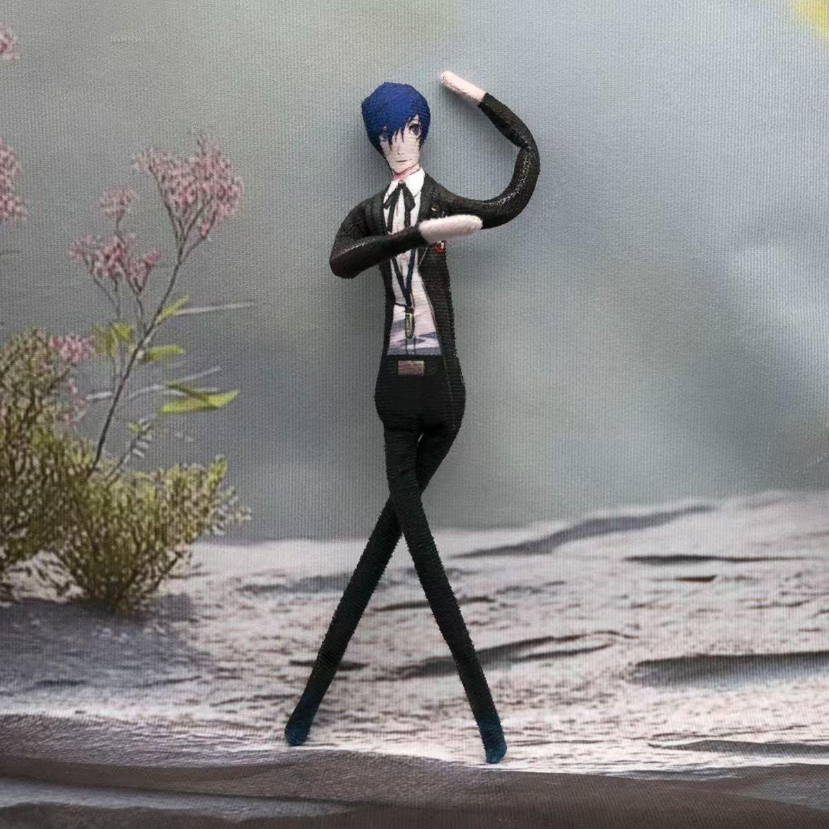 Persona 5 Royal Joker Kasumi Yoshizawa Anime Cosplay Poupée en Peluche Fait Main Abstrait Articulé Torsadable Peluche Cadeau 28cm