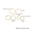 European Trendy Stainless Steel Geometric Ear Cuffs - High-End Gold Crushed Ice Titanium Earrings