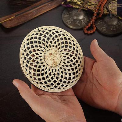 Holz Wandzeichen Blume des Lebens Form Laserschnitt Holz Wandkunst Heimdeko Handgemachte Untersetzer Basteln Heilige Geometrie Ornament