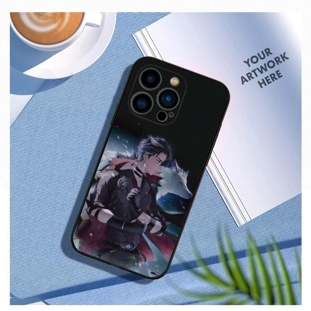 

G-Genshin Impact Wriothesley Phone Case For iPhone15,14,13,12 Mini 11 Pro XR,X,XS,MAX 7,8 Plus Silicone Cover Soft Black iPhone13PRO