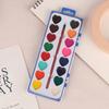16 Farben Valentinstag Aquarellfarben Set Kunst Malpalette Kit Einzigartiges Herzdesign Basteln Malsets für Anfänger