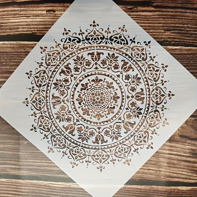 Büyük Vintage Mandala Şablonları Karmaşık Çiçek ve Geometrik Desenler Kendin Yap Duvar Sanatı Tekstil El Sanatları için Şablonlar Yeniden Kullanılabilir Boyama Şablonları