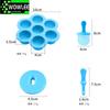 Mini Silicone Ice Cream Pops Mold, 7Holes, Food Grade, Baby DIY, Fruit Shake Crea, Reusable Popsicle, Home Kitchen Tools, Tray