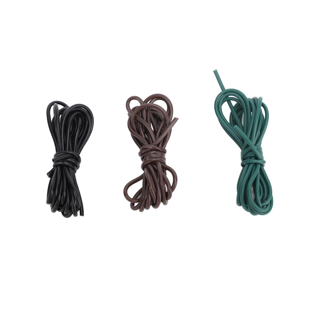 3Pcs Carp Fishing Line Sleeve European Style Rubber Rig Tube Sleeve Bite and Wrap Resistant Bait Fishing Tackle