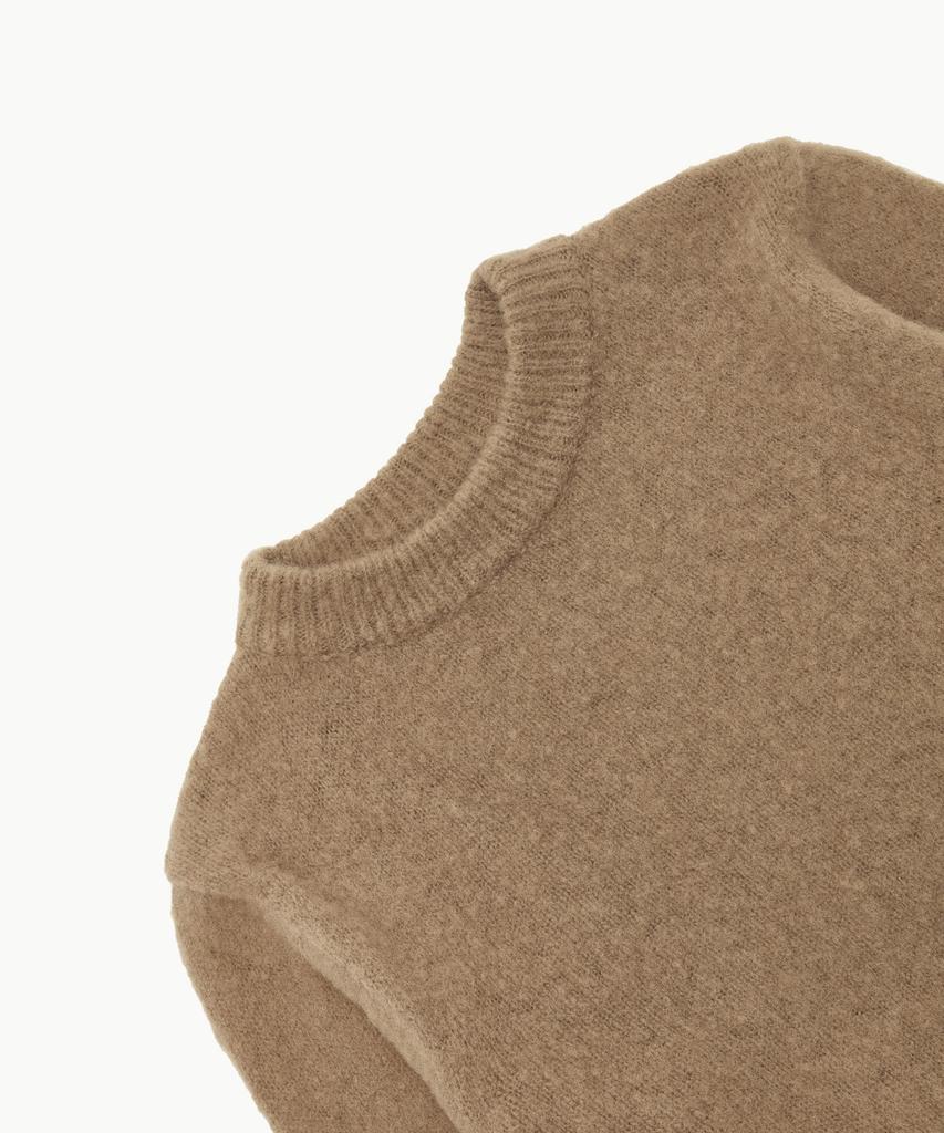 Amomento Fluffy Brushed Knit_Beige