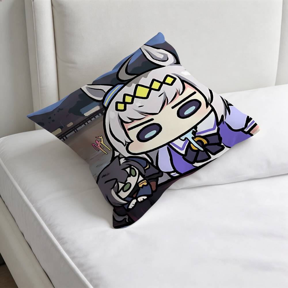 

Cute OOguri CCap Decorative Square Pillow Cover Soft Comfortable Pillow Case Sofa Bed Home Decoration 30x30cm