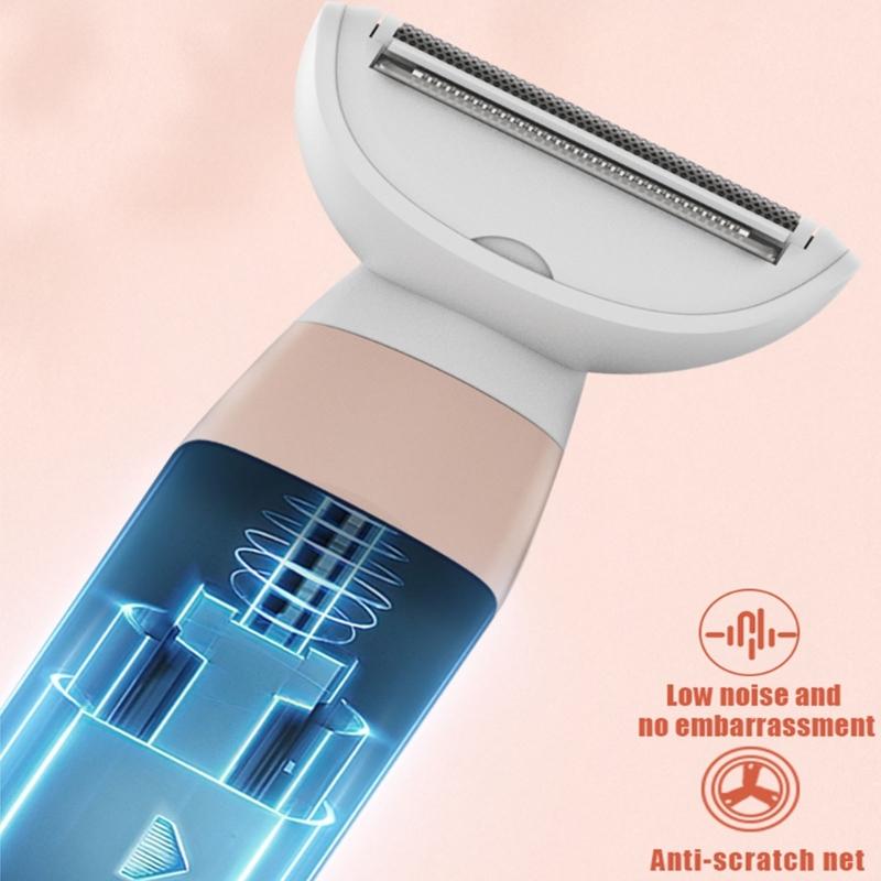 Portable Women Hair Remover Set Plastic Eyebrow and Nose Trimmer USB Rechargeable ABS Texture Suitable for Own Care