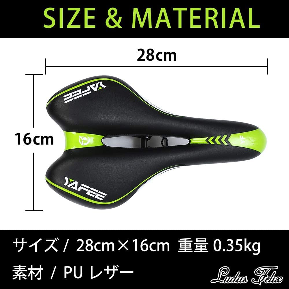 Ludus Felix Faux Leather Bicycle Extra for Road Cross and Mountain Unisex Saddle, Waterproof, Comfortable, Thick, Perforated, Bikes, Bikes, Bikes,