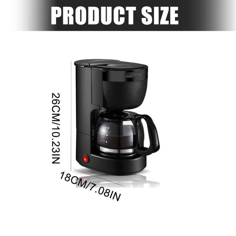 Petite cafetière à filtre pour bureau à domicile Ménage 0,65 L Cafetière Cafetière Machine à café ménagère Durable
