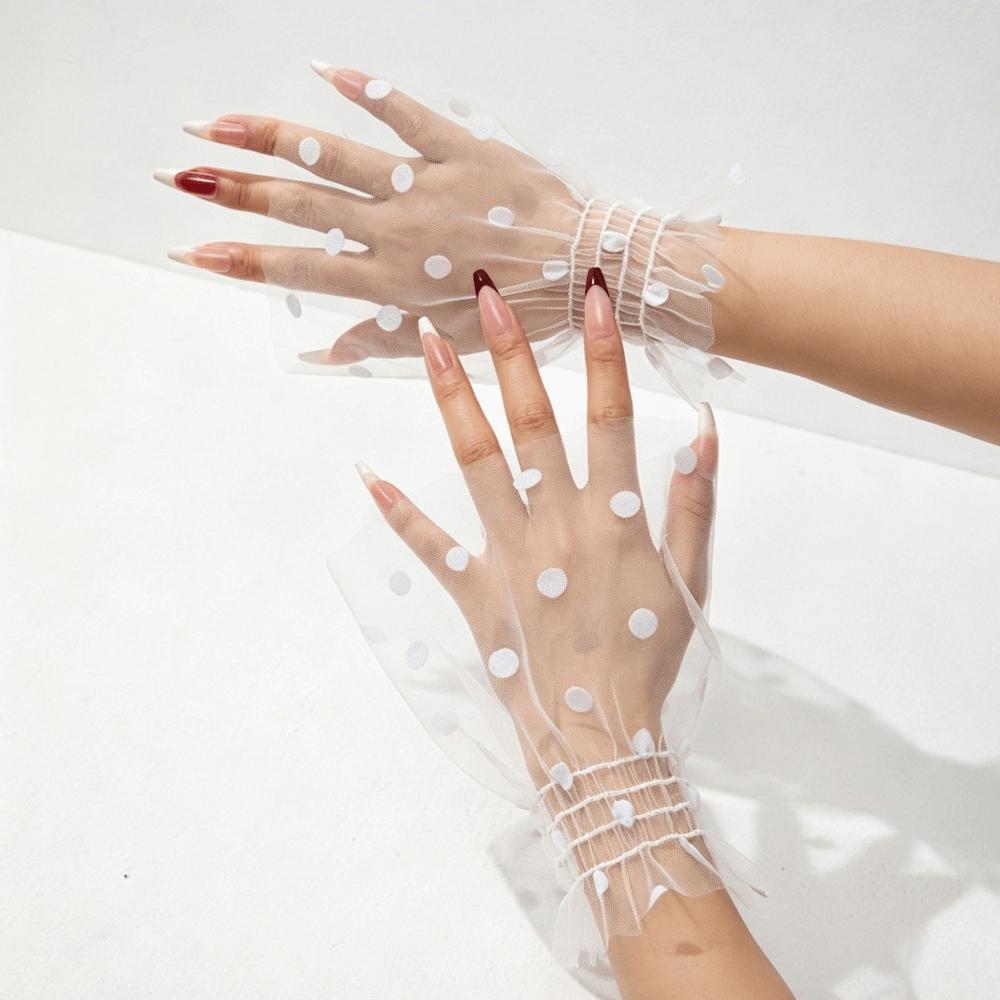 Sweet Nail Art Sleeves Lace Fake Pleated Cuff All-match Polka Dot Fake Sleeves Photography Props