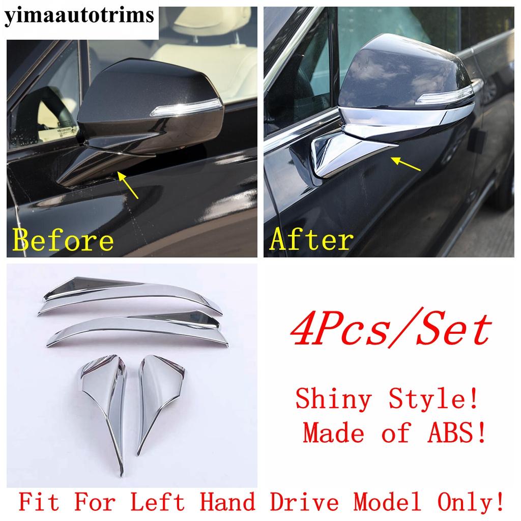 Rear Window Panel Sequ / Rearview Mirror Rubbing Strip Cover Trim ABS Carbon Fiber Accessories For Cadillac XT6  -