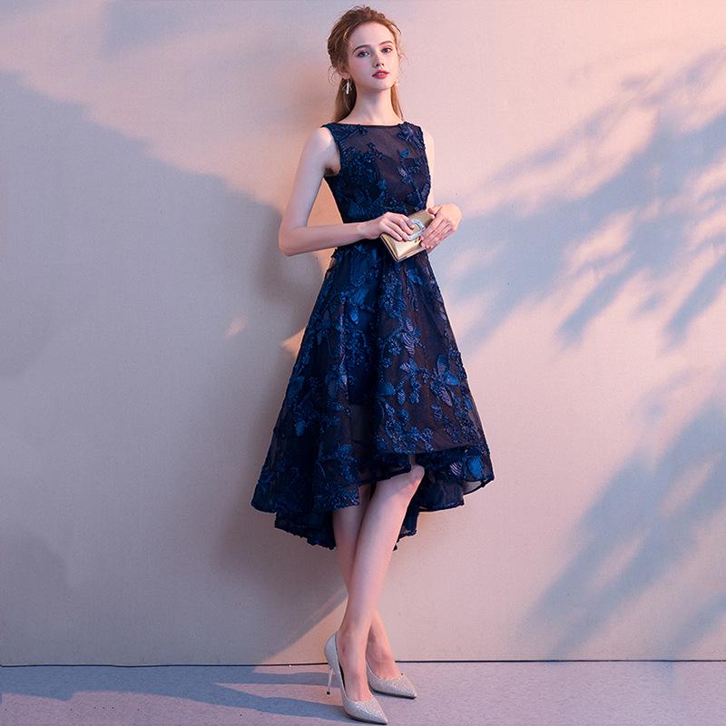 2026 Elegant Women's Banquet Gown: Short Front, Long Back - Perfect for Parties and Social Events