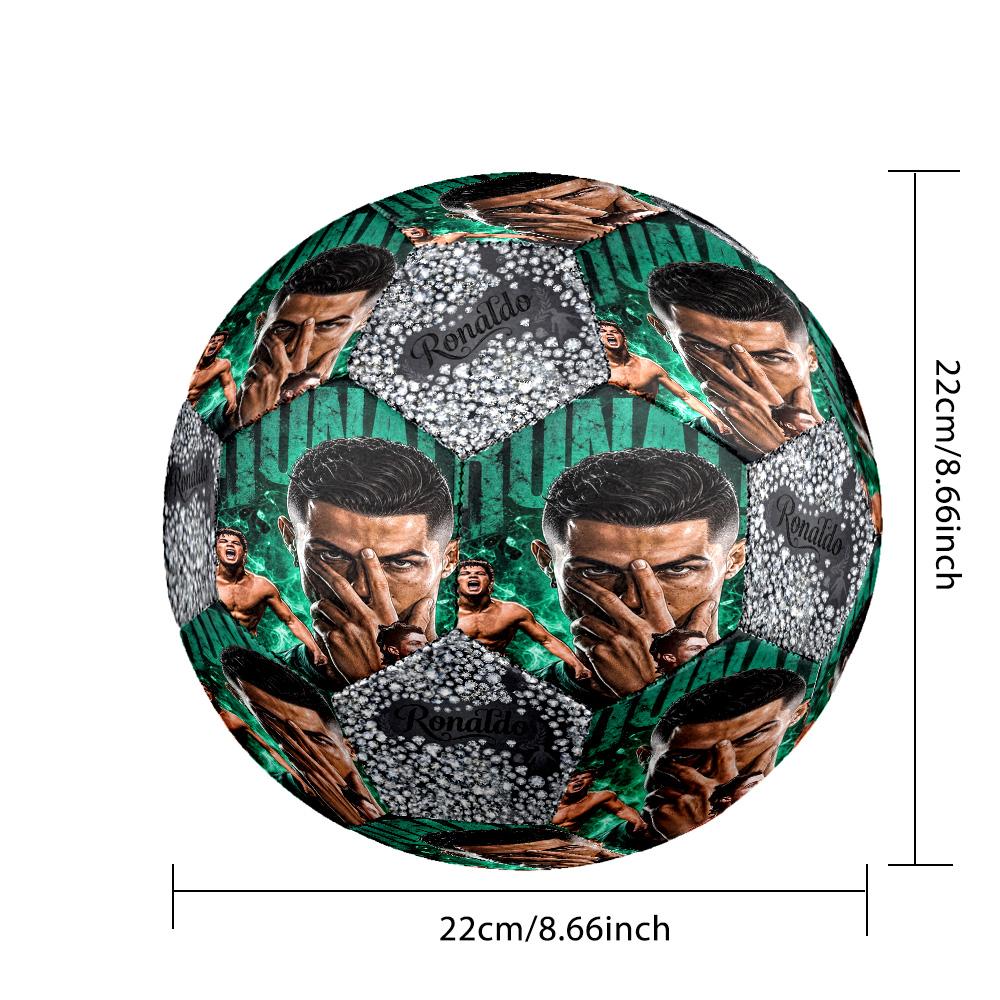 Ronaldo's Dream Win Motivation Size 5 Football Machine-Stitched Indoor/Outdoor Training and Matches for Football Accessories