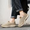Men’s Outdoor Canvas Shoes Sneakers Driving Shoes Casual Slip on Wide Head Shoes for Farther Plus Size