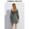 UR 2024 Autumn Women's Square Neck Slim-fit Short Dress