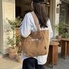 New Fashi Large Capacity Canvas Simple Shoulder Bag Women Casual Commuting Bag Fashiable and Versatile Tote Bag Ins Style