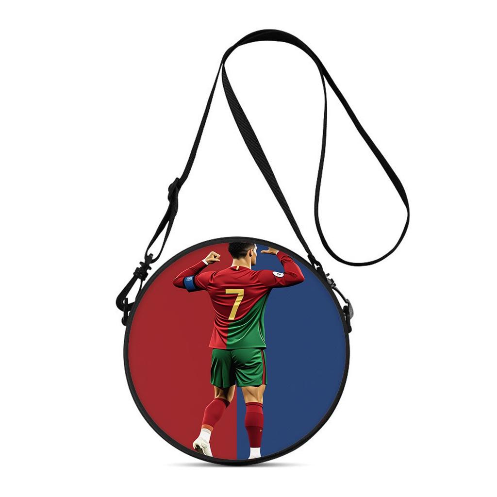 Bolso Redondo con Estampado de Fútbol Bolso Cruzado Casual para Mujer Mejores Regalos Bolso Cruzado Casual Diario Plano 2D
