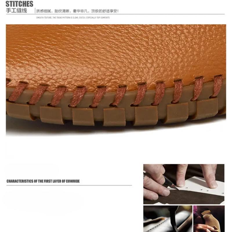 Men's Leather Casual Loafers Shoe Wedding Dress Shoes New Big Size Moccasins Shoes