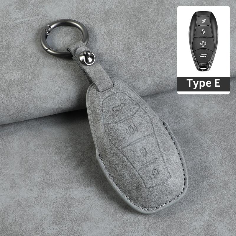 

Leather Car Key Case Fob Cover For Hongqi H6 Hs5 H5 H9 Eh7 Hs3 Hq9 Car Smart Remote Protective Shell Keychain Auto Accessories