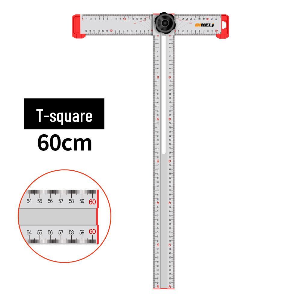 Multifunctional Woodworking T-Square & Positioning Angle Ruler