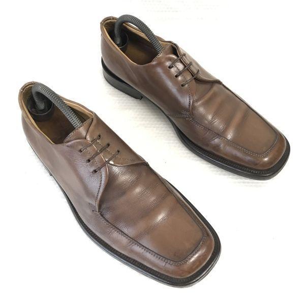 Made in Italy BOSS Genuine Leather U-tip Mackay Shoes Men’s 7.5 Brown Dress Shoes(USED)