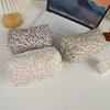 Floral Cotton Fabric Makeup Bag With Zipper Storage For Women And Teens