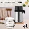 750W Stainless Steel Distilled Water Machine Portable Two-button Household Water Filter 4L With Over-temperature Function