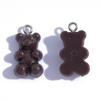 Colorful Transparent Bear Resin Pendant for DIY Jewelry and Keychains
