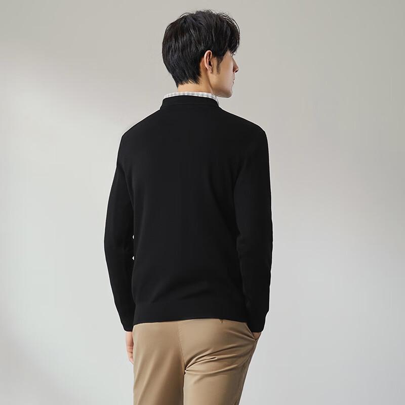 Qipai Men's Anti-Static Round Neck Knit Sweater