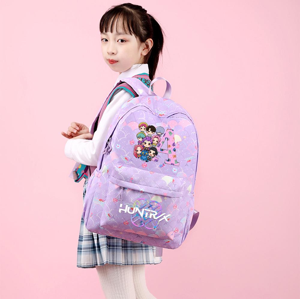3Pcs/set 26 English Letter Kpop Printed Backpack Handbag Pencil Case for Teenger Student Girl Boy Schoolbag Kid Bookbag Large Capacity Travel Bag Gift
