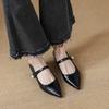 Autumn Pointed Head Shallow Mouth Single Shoes Women's Soft Sole Non-slip Inner Height Increase Small Size 33 Versatile Ladyshoes