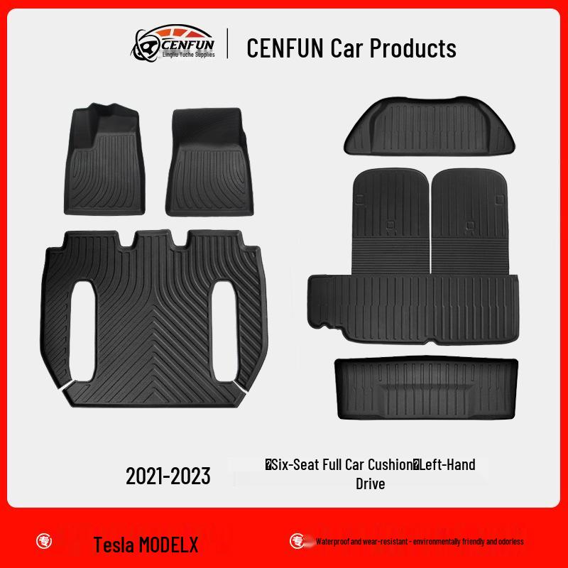 Waterproof TPE Floor & Trunk Mats for 2023 Tesla Model X LHD